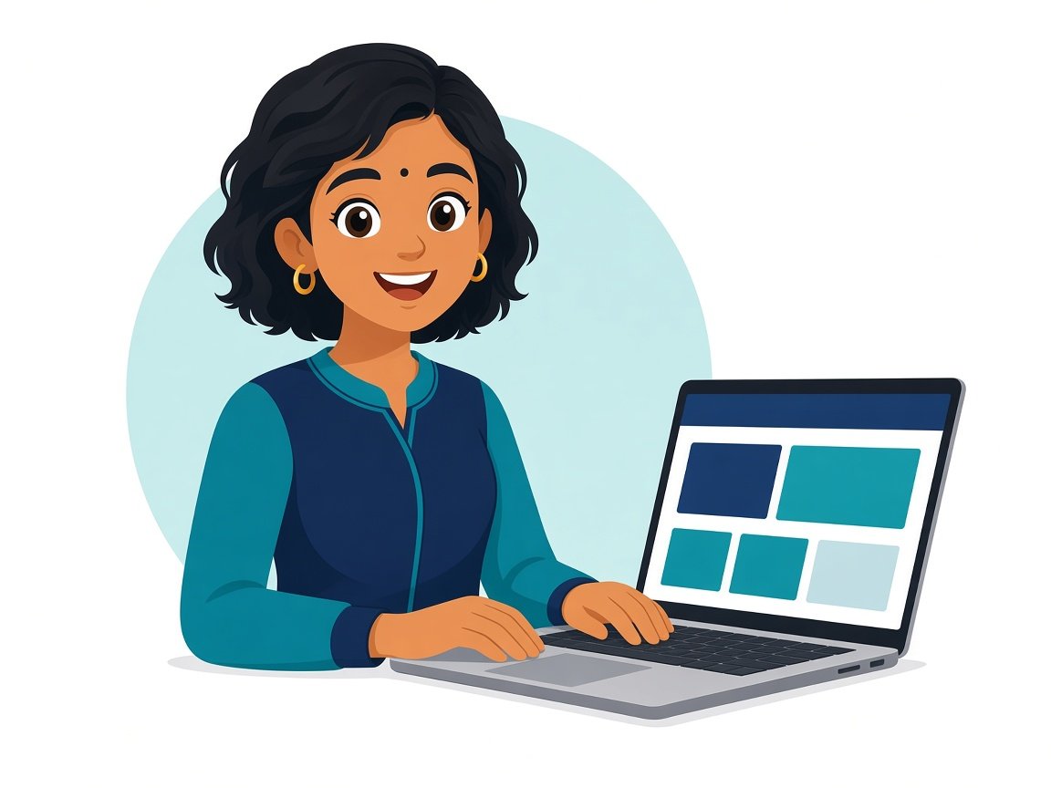 Illustration of a developer building a maintainable web application