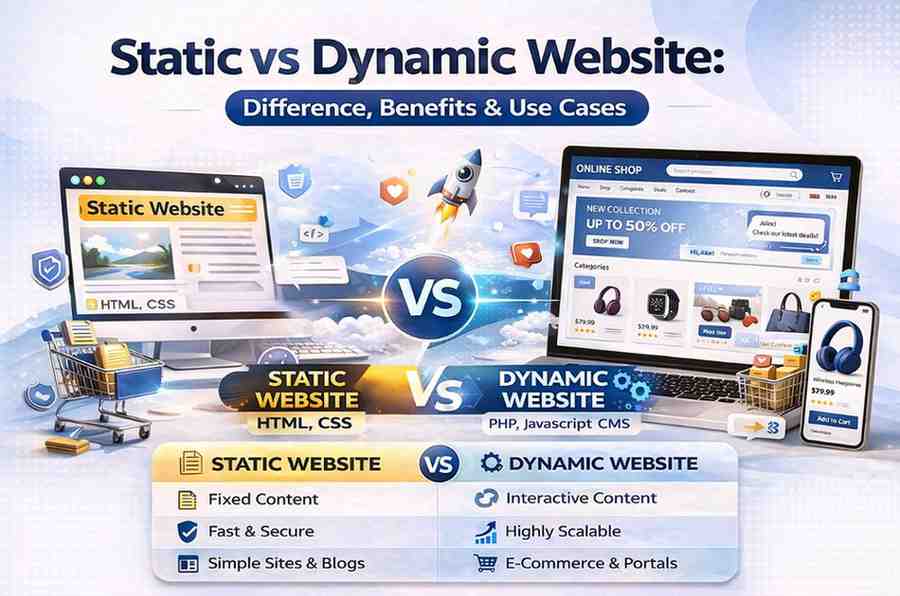 Static vs Dynamic Website: Difference, Benefits & Use Cases