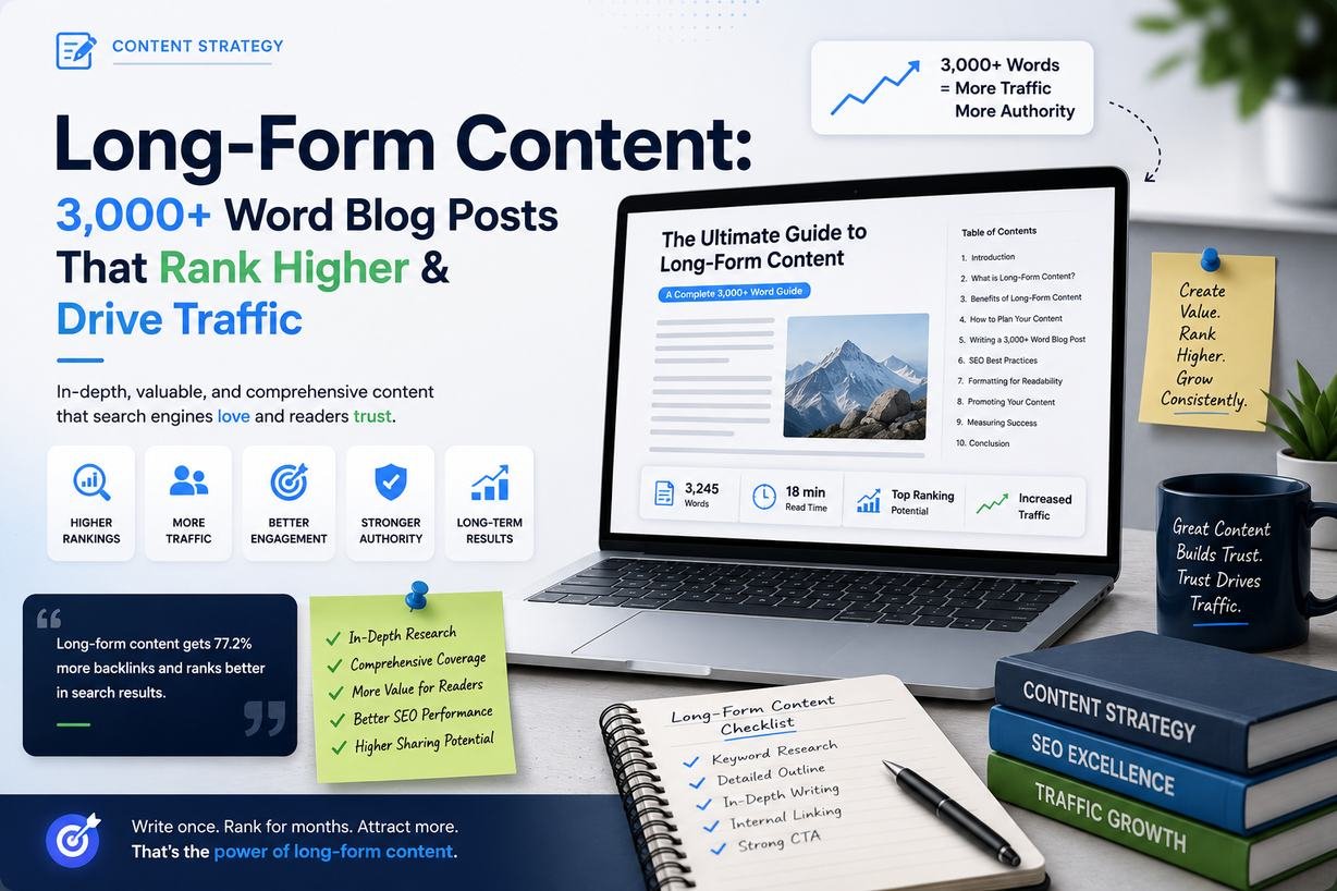 Long-Form Content: 3,000+ Word Blog Posts That Rank Higher & Drive Traffic