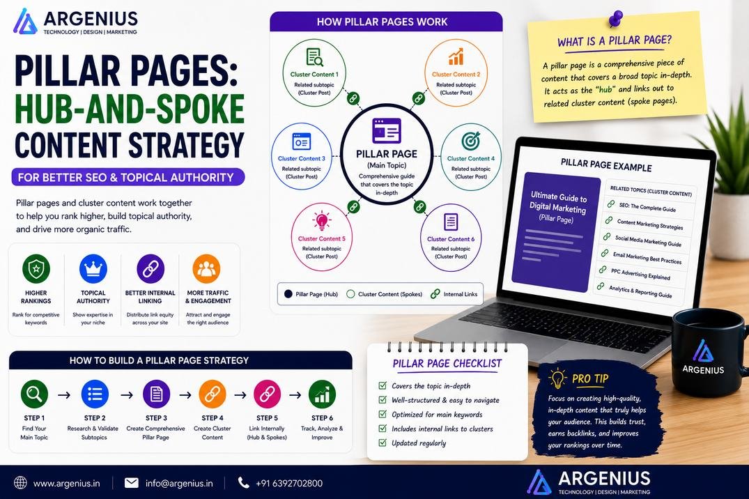 Pillar Pages: Hub-and-Spoke Content Strategy for Better SEO & Topical Authority