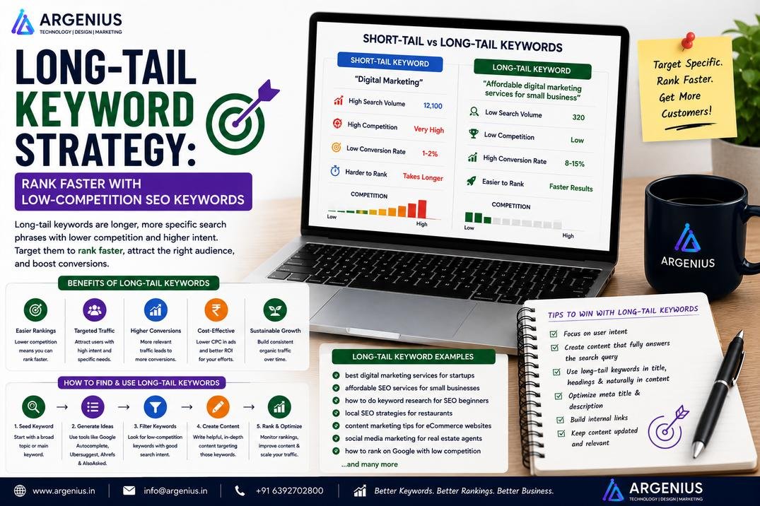 Long-Tail Keyword Strategy: Rank Faster with Low-Competition SEO Keywords