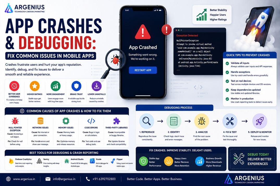 App Crashes & Debugging: Fix Common Issues in Mobile Apps