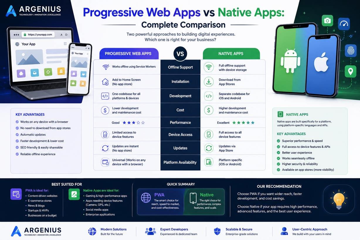 Progressive Web Apps vs Native Apps: Complete Comparison